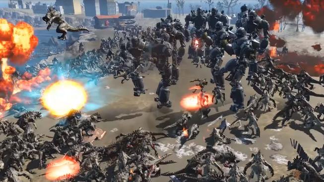 Epická bitva jednoho tisíce Deathclaw proti deseti Liberty Prime ve Fallout 4