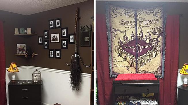 Rodiče vytvořili svému nenarozenému dítěti creepy pokoj ve stylu Harryho Pottera