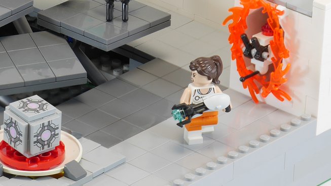 Lego inspirované hrou Portal