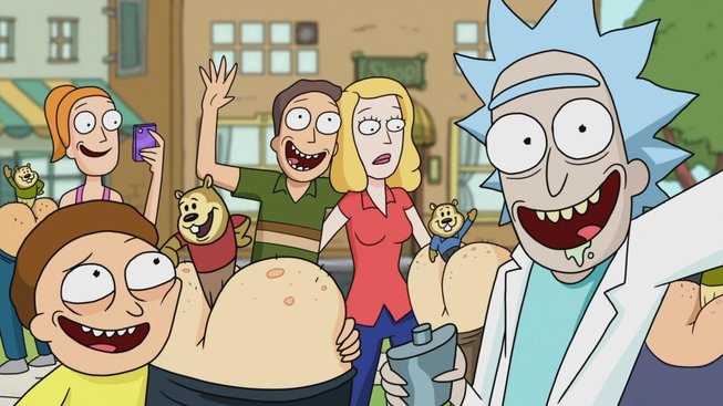 Podívejte se na znělku k Rick a Morty, která je ovšem trochu jinak