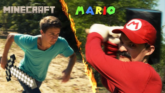 Ultimátní souboj mezi Stevem z Minecraftu a Mariem ve videu