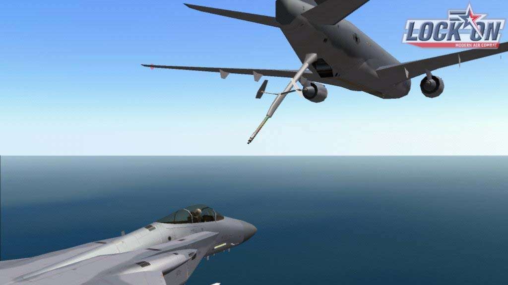 Tankování za letu v simulátoru Lock On