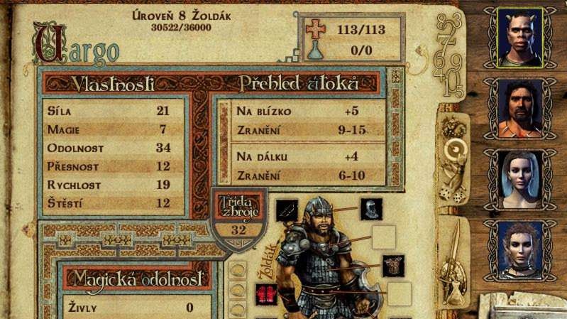 Obrázky z české verze Might & Magic IX