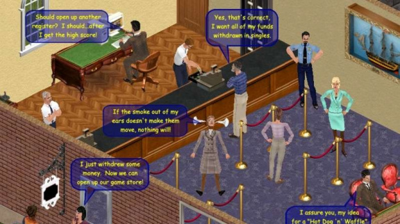 Celebrity a McDonald's v Sims Online
