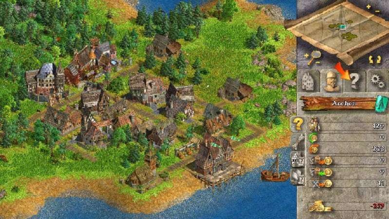 Anglická verze ANNO 1503 na spadnutí