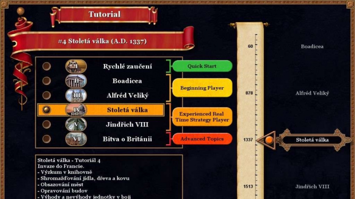 Život po etapách v Rise of Nations