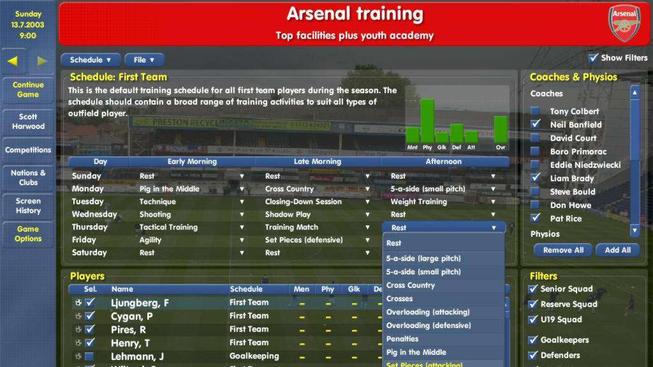 Championship Manager 03 04 Training Schedules