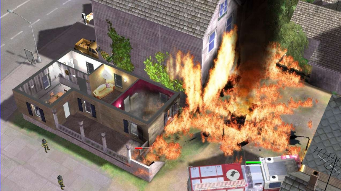 Hořící město ve Fire Deparment 2