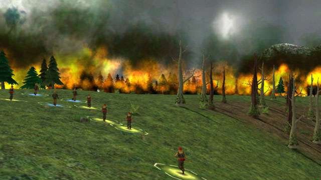Boj proti ohni v požárnické strategii Wildfire