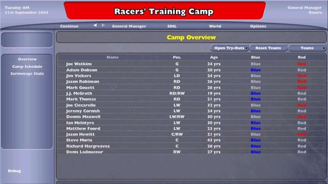 Ohlášení NHL Eastside Hockey Manager 2005