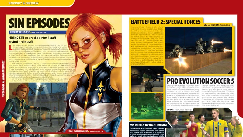 GameStar 76 s upraveným designem a recenzí NHL 06