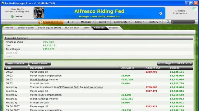 Oznámení Football Manager Live