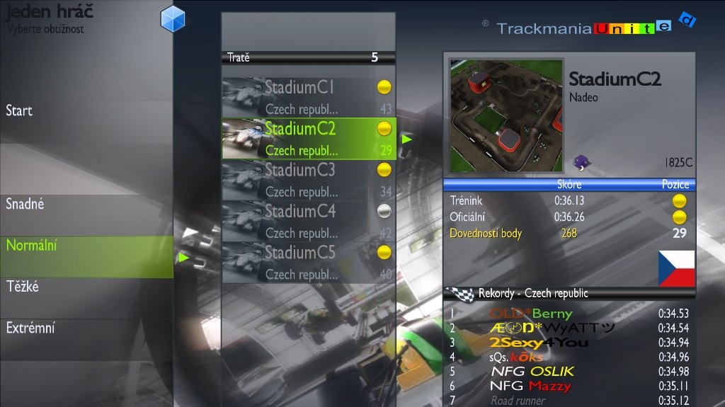 Trackmania United recenze české verze