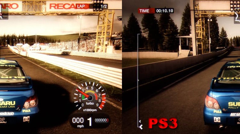 Colin McRae: DiRT - srovnání obrazu na X360 a PS3