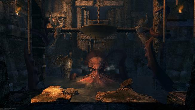 Obelstěte chobotnici v Tomb Raider Underworld