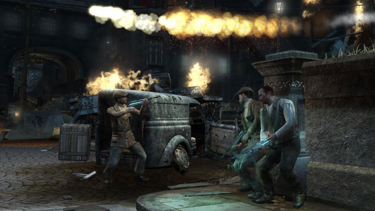 Zbraňový arzenál na obrázcích z Wolfensteina