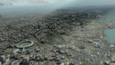 Srovnání map H.A.W.X. s Google Earth