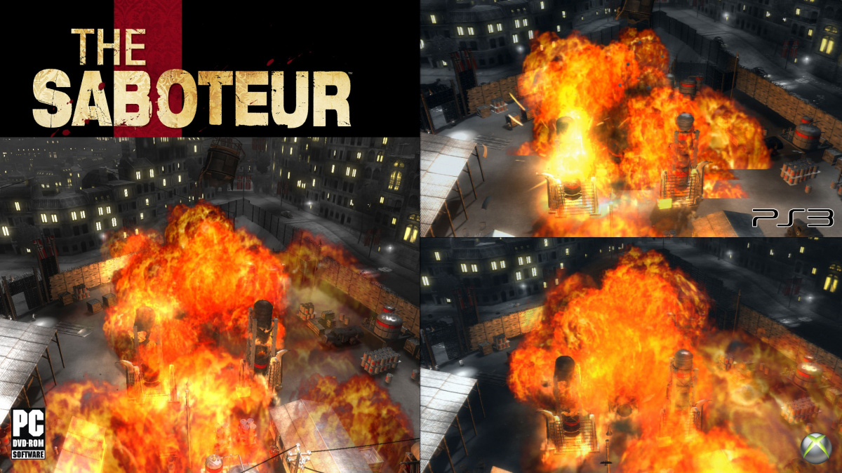 Srovnání detailů Saboteura