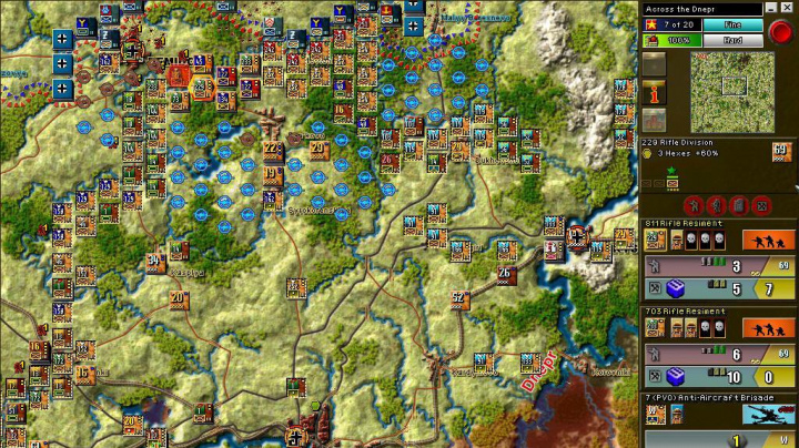 Tahová válečná strategie Across the Dnepr