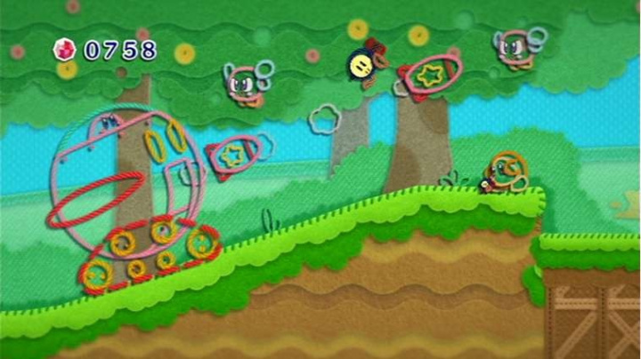 Látkové orgie z Kirby's Epic Yarn