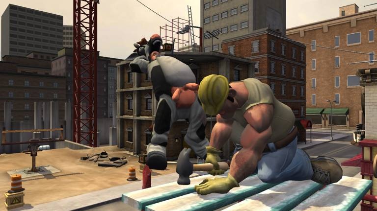 Rozplácnutí hadrového panáka o překážky v PAIN.