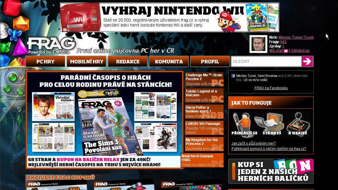 Frag.cz po půl roce - rozhovor s Mikolášem Tučkem