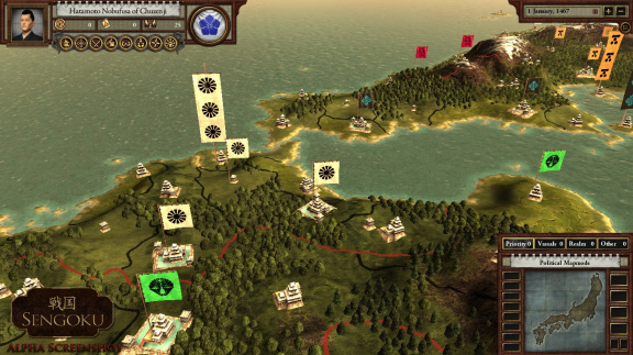 Demo strategie Sengoku jako předvoj plné hry