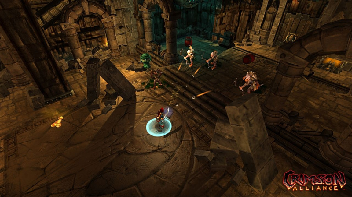 Mág a jeho firebally ve videu z Crimson Alliance