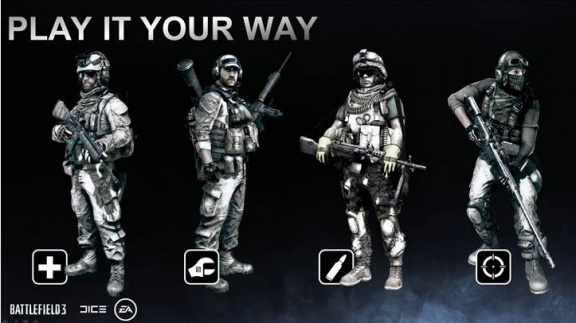 DICE překopali multiplayerová povolání pro Battlefield 3