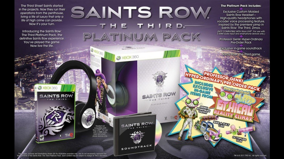 Platinová edice Saints Row 3 nabídne headset a obskurní zbraně