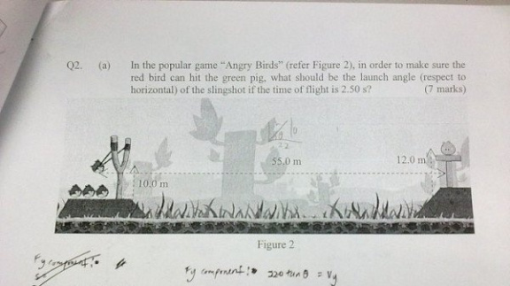 Škola hrou aneb fyzikální příklad z Angry Birds