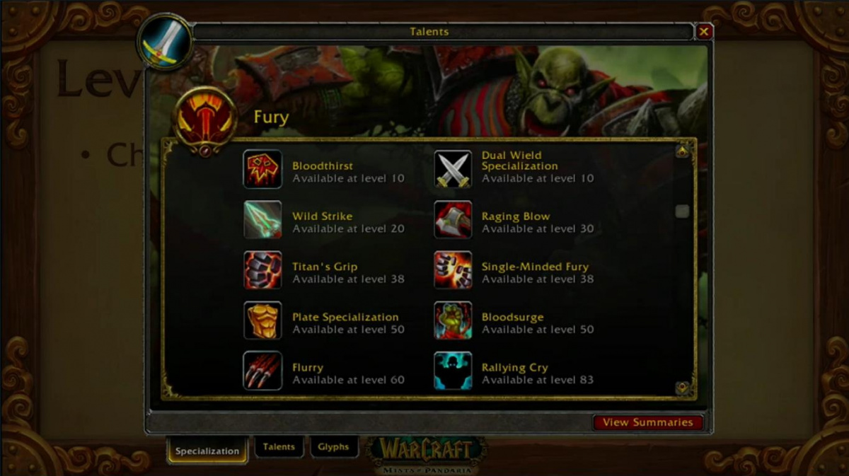 Jak bude fungovat nový systém talentů v Mists of Pandaria