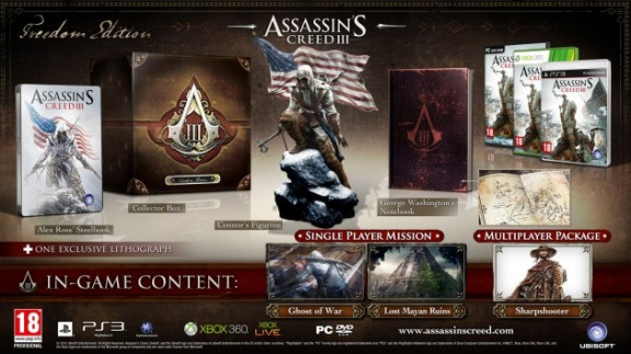 Co najdete ve sběratelských edicích Assassin's Creed III