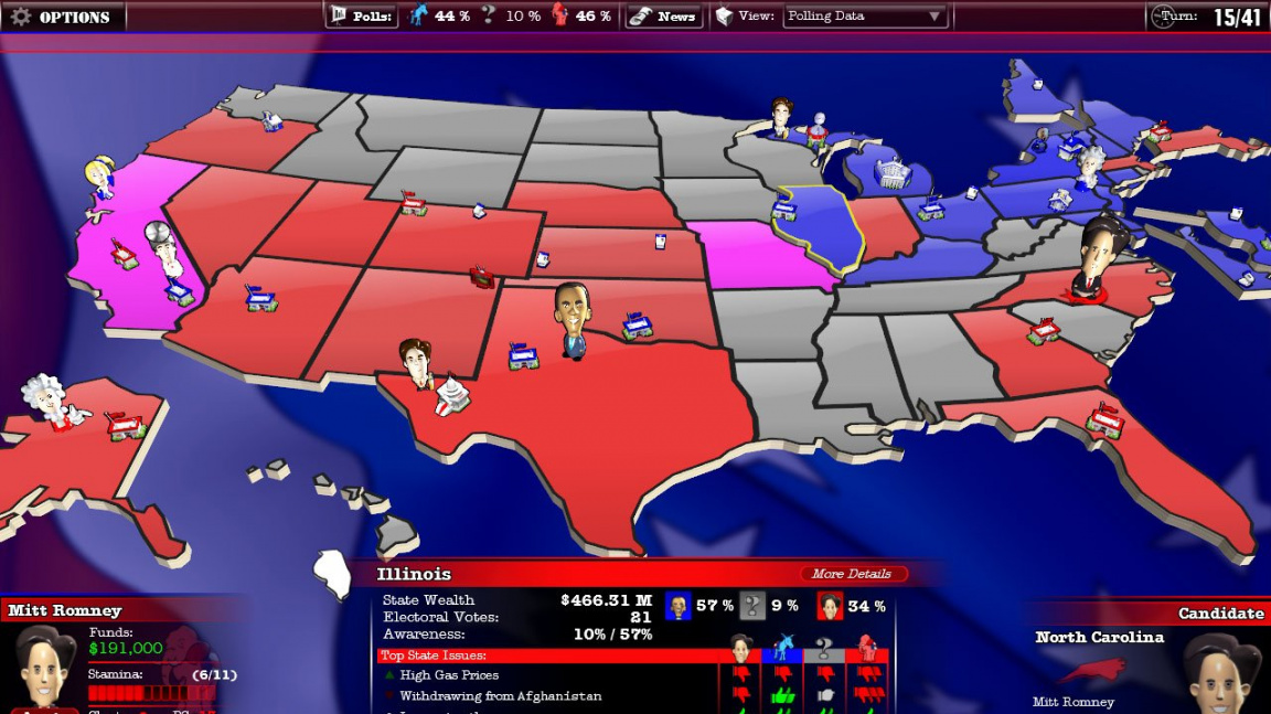 Další kolo virtuálních prezidentských voleb v USA