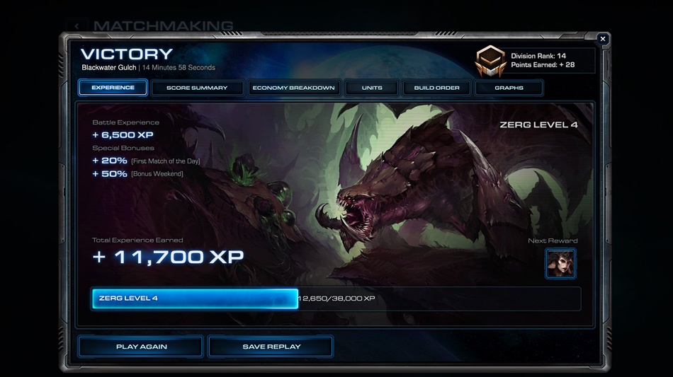 Blizzard přidá do multiplayeru SCII zkušenosti a levelování