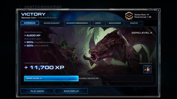 Blizzard přidá do multiplayeru SCII zkušenosti a levelování
