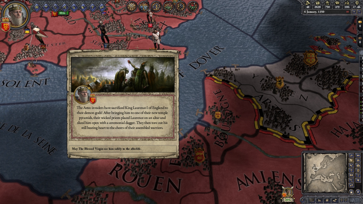 Další DLC pro Crusader Kings II přitáhne do Evropy Aztéky