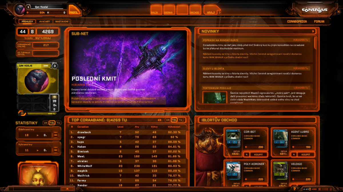 Ohlášení českého „karetního RPG“ Coraabia