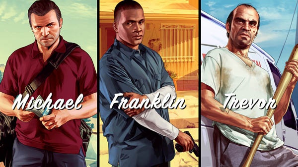 Trojice videí z Grand Theft Auto V představuje hlavní hrdiny
