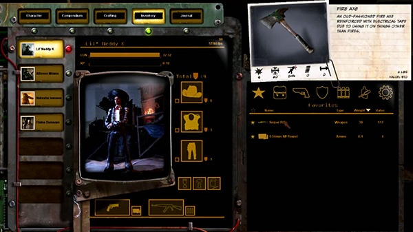 iNXile předvádějí zpracování inventáře z Wasteland 2