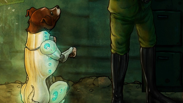 Lajka bojuje proti Sovětům s brněním a laserem na zádech