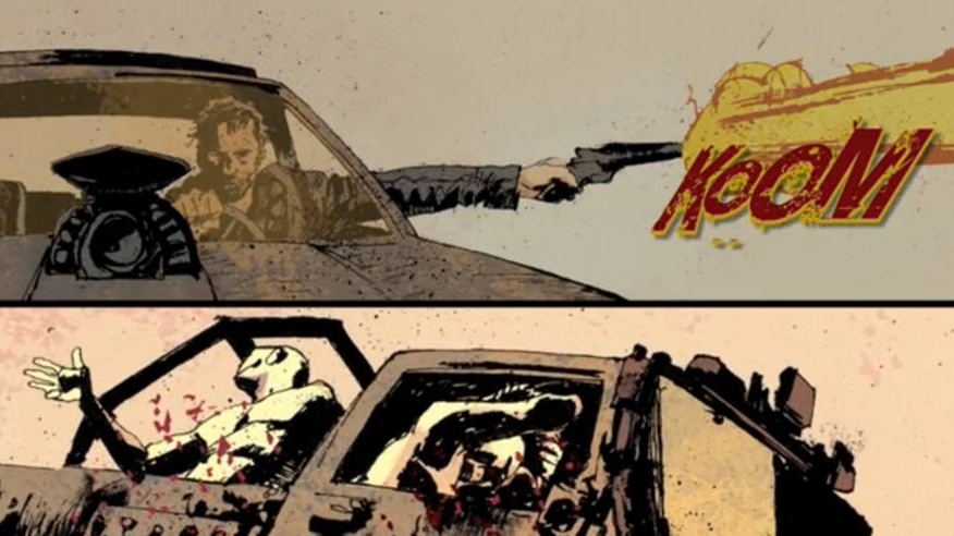 Komiksový úvod pro herního Mad Maxe vypráví příběh Bojovníka silnic