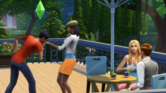 Simáci slaví na večírku vydání Sims 4