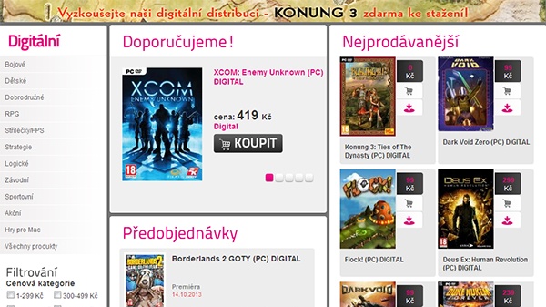 Muve.cz spouští prodej digitálních verzí her