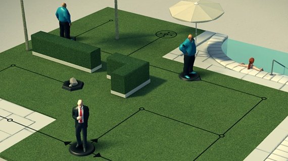 Mobilní tahovka Hitman GO vypadá jako vystřihovánky