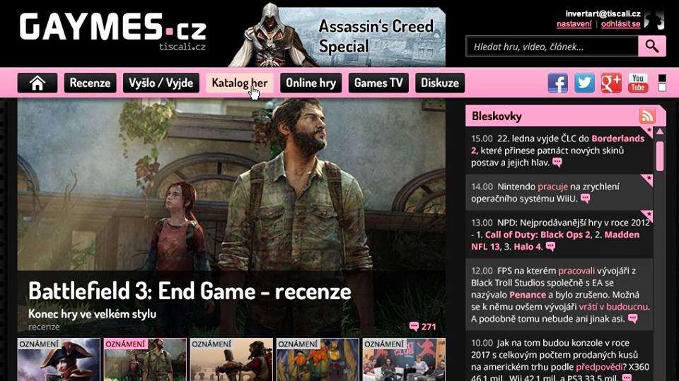 Nová podoba Games.cz si žádá vaše připomínky