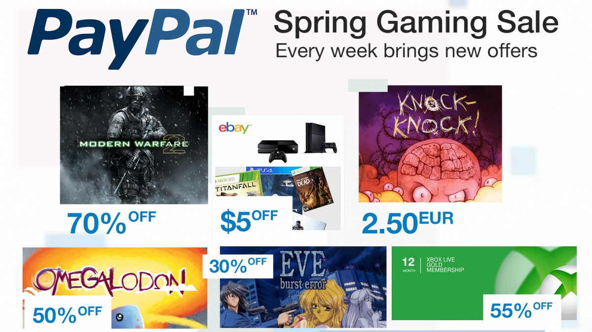 PayPal Spring Gaming Sale nabízí velké slevy na spoustu titulů