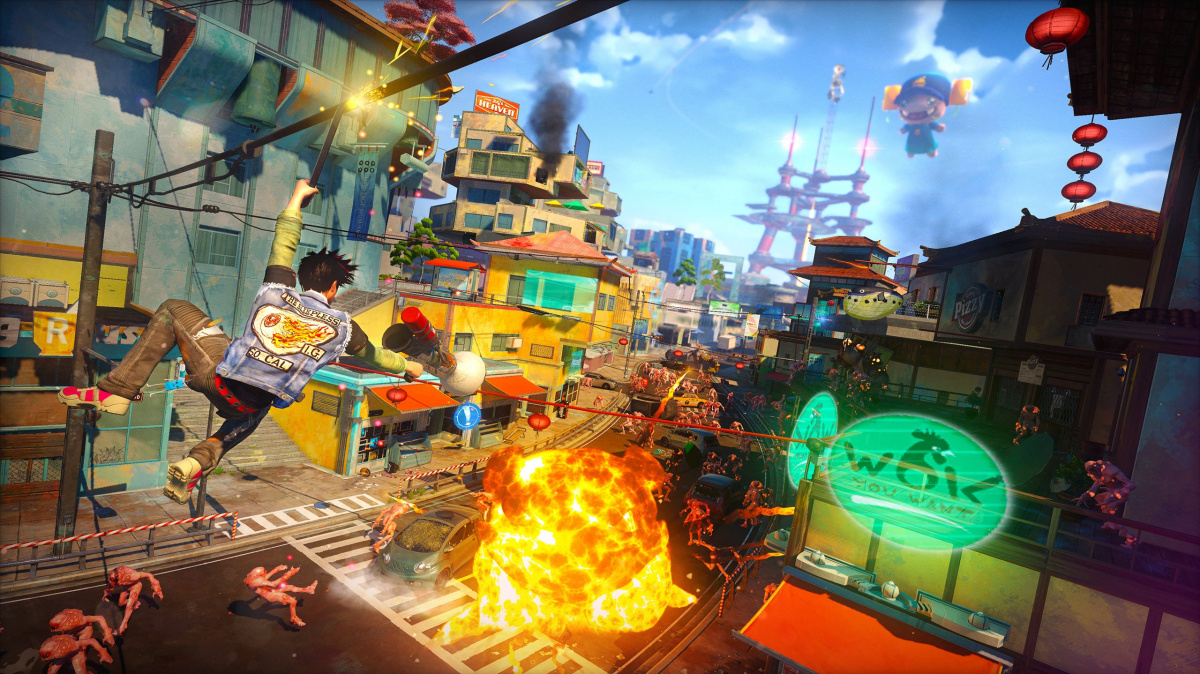 Frenetická akce Sunset Overdrive pro Xbox One hýří barvami a kašle na realismus
