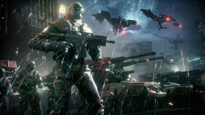 Batman představuje bojovoý mód svého vozítka z Batman: Arkham Knight