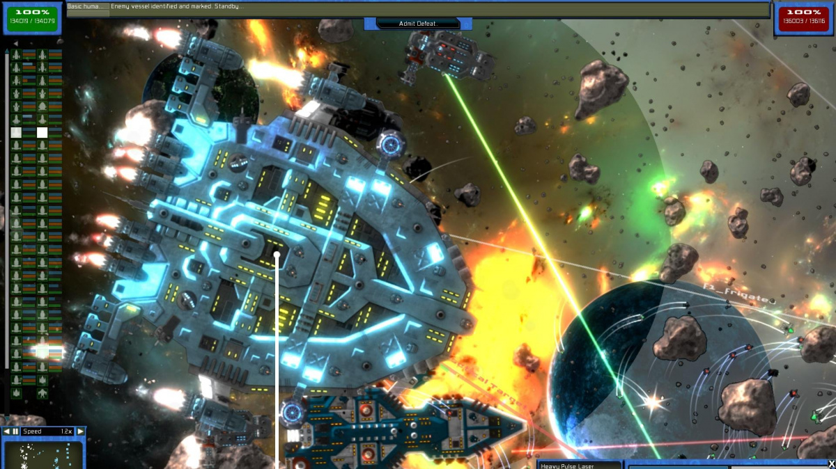 Mír zajistíte při hraní Gratuitous Space Battles 2 pouze s flotilou vesmírných lodí